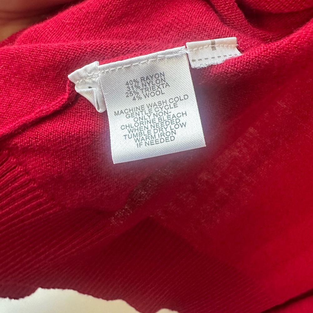 LOFT Rich Red Women's Cardigan - Picture 7 of 9